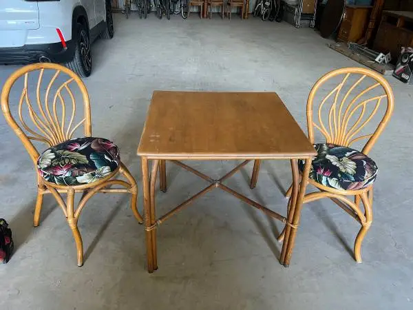 Solid Wood Dining Table w/2 Chairs