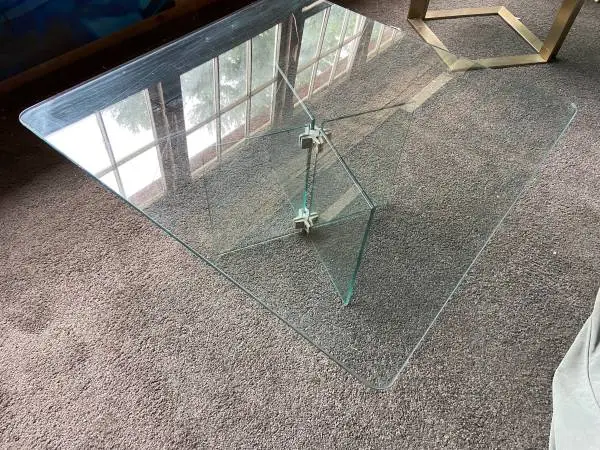 Glass table vintage mid Century