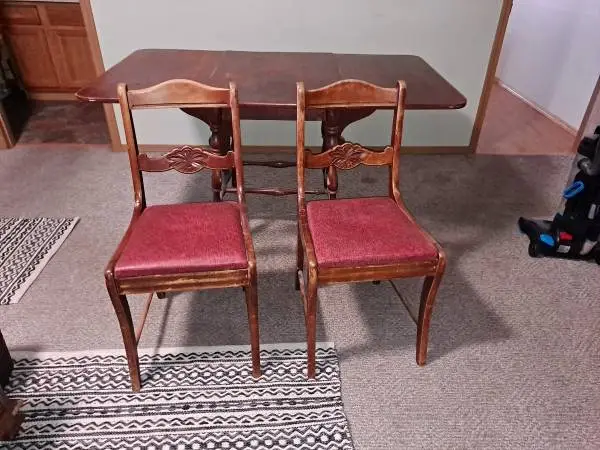 Antique table & chairs