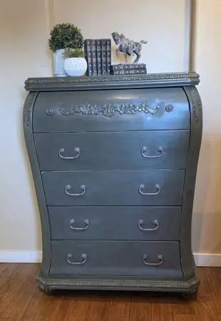 Newly Refinished Bombay Dresser Hiboy Chest of Drawers