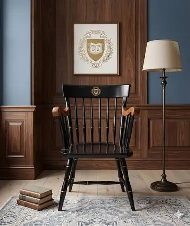 Yale University Nichols & Stone Armchair Lux et Veritas | Hand Painted