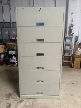 (7) Hon 626L Letter Size 6 Doors Flip Up Receding Doors Shelf Files
