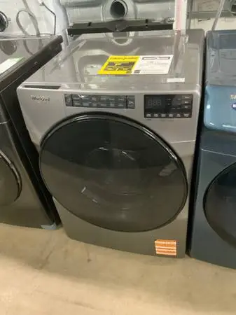 **WHIRLPOOL GRAY FRONT LOAD, 5.0 CU FT SINGLE WASHER**ON SALE NOW**