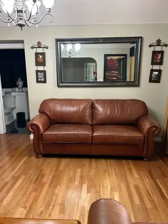 Thomasville Leather Sofa and 2 Leather Chairs