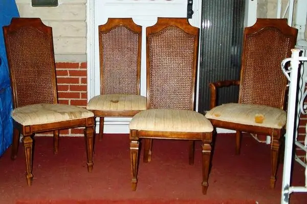 DINING ROOM CHAIRS Set Of 4 American Furniture Kitchen Vintage 1975
