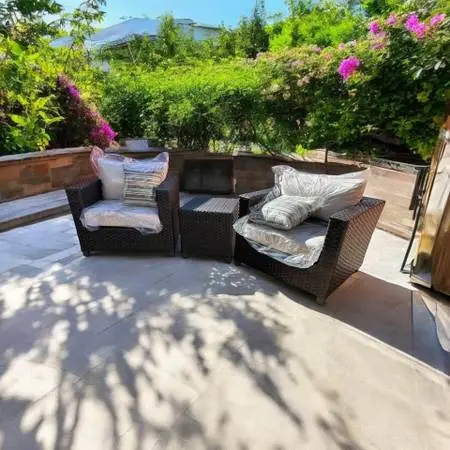 New 3pc outdoor patio furniture set sunbrella fabric