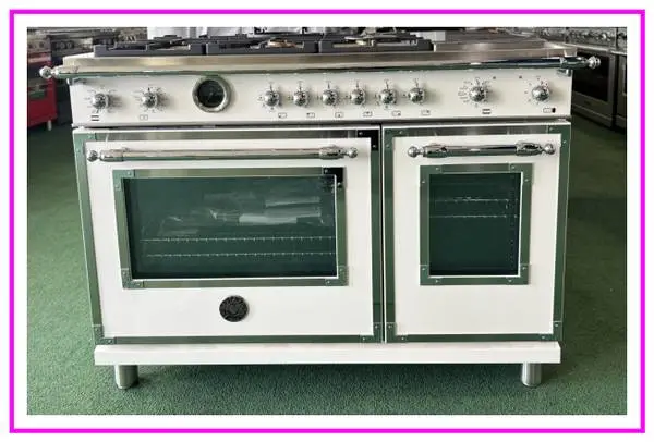 Bertazzoni Heritage 48 Free Standing Dual Fuel Range Ivory Gloss