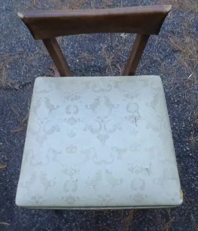 Vintage sewing chair with storage under seat