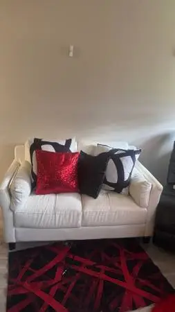 Leather white Couch and loveseat