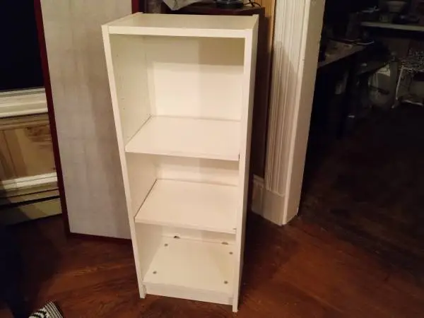 Tall White 4 Shelf Bookshelf, adjustable Shelves