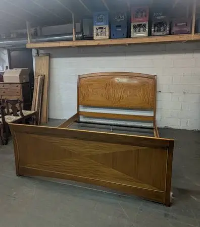 King Size Light Wood Bed Frame #509-7