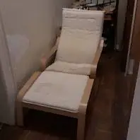 p* rocking easy recliner chairs wooden white brown rattan vintage P*