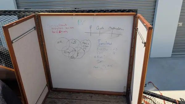 4x4 Enclosed Dry Erase Board Cabinet