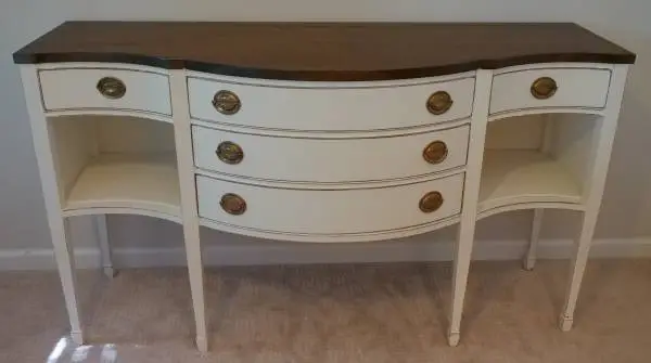 Drexel Brand French-Provincial-Style Walnut-Wood Credenza