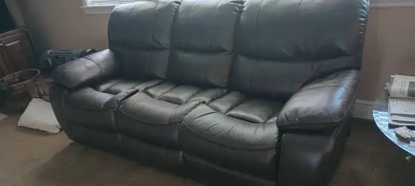 Used faux leather couch recliner…None smoker home
