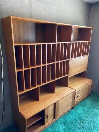 MCM  Danish Mid Century Modern Record Player Credenza Domino Mobler
