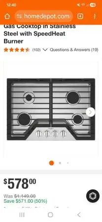 Brand new cooktop