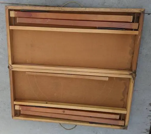 Vintage wood fold out card table