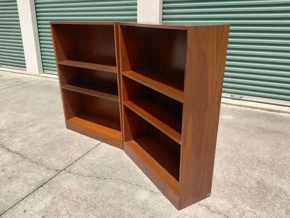 (2) Vintage 1980s 4ft Tall Bookcases w/ Adj Shelves - Made by Hale!