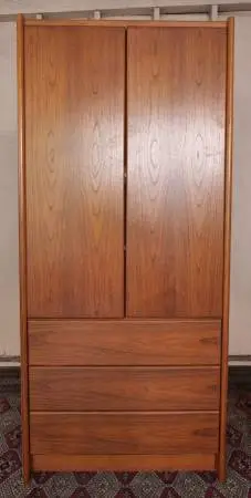 Denka Mobler Brand Teak Wood MCM-Style Storage & Display Cabinet