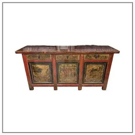Antique Mongolian Sideboard, Late 19th Century