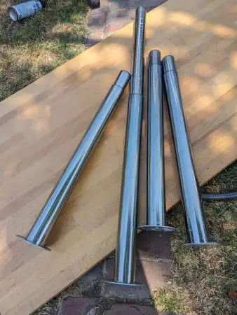 Table Legs Chrome Adjustable