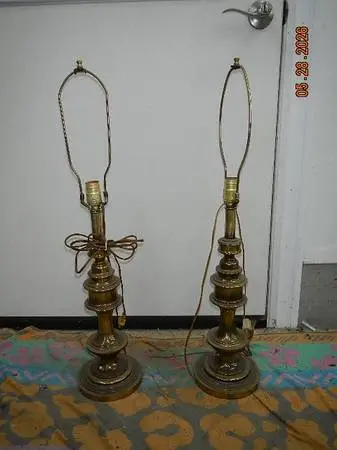 Solid brass table lamps