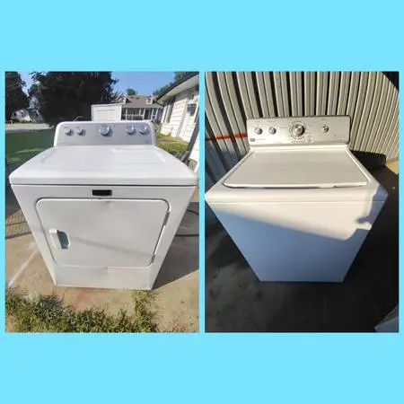 MAYTAG SUPER CAPACITY WASHER AND ELECTRIC DRYER SET.