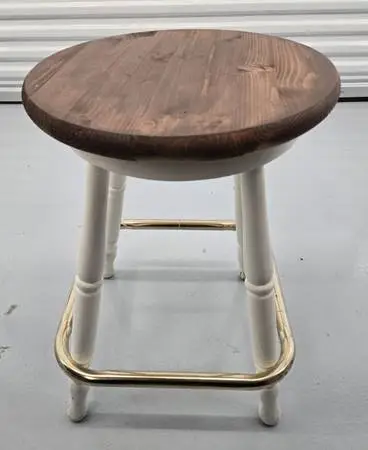 Custom Large Wood Stool