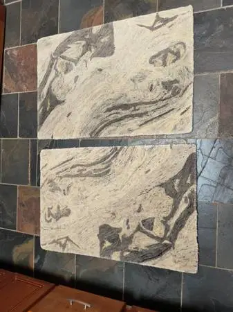2 Wool Area Rugs in Grays