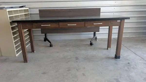 Vintage Solid Wood OU Lab Table