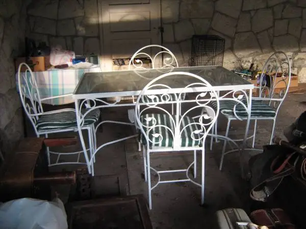 Antique Wrought Iron Table & Chairs