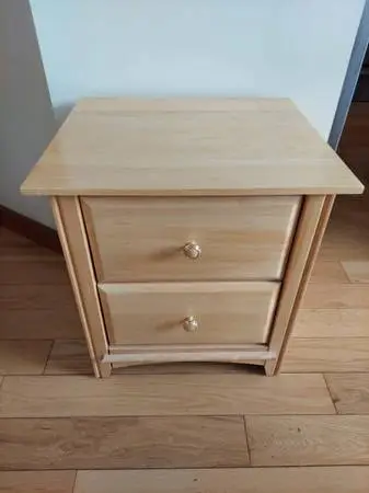 Blonde side/bedside table
