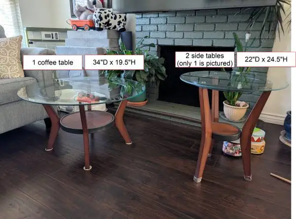 Modern coffee and side/end tables