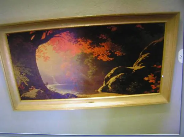 LARGE REPRODUCTION PAINTING ... MID CENTURY ... STUNNING COLORS!