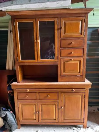 Gorgeous coffee bar, wine bar, storge cabinet. Solid wood.