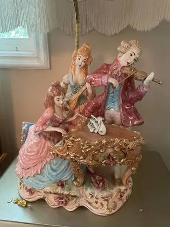 Capodimonte vintage table lamps