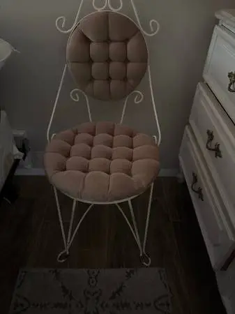 Pink Cushiony Parlor Chair