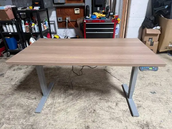 (4) Enwork 54W x 30D Electric Height Adjustable Sit Stand Desks