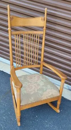 1940s custom made oak rocking chair
