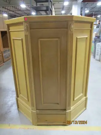 Octagonal Solid Wood Pulpit    #3870