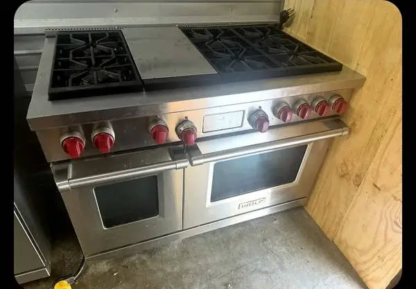 Wolf 48 stainless steel gas stove