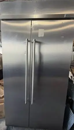 Kitchen Aid New 42” Wide Stainless Steel Built In Fridge Ice Maker
