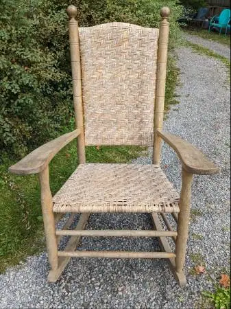 Mottville Tall Back Porch Rocking Chair FA Sinclair antique
