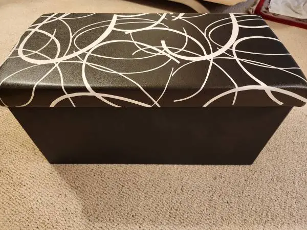 ***Folding Toy Box Chest with Memory Foam Seat***
