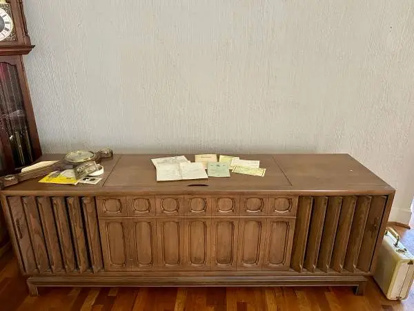 Vintage 1964 Packard Bell Hi-Fi Stereo Cabinet - Works!