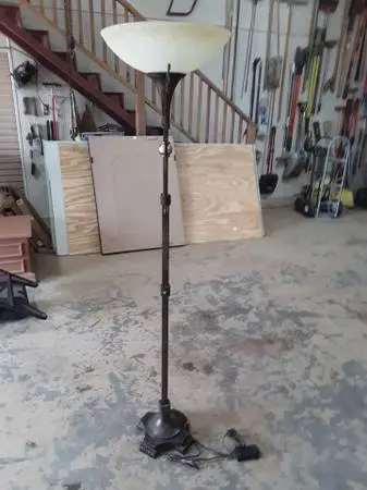 72 Bronze-Finish High Torchiere Floor Lamp
