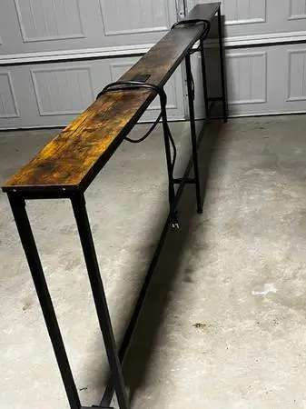 SOFA TABLE - sits behind couch | 102 long, 2 power outlets, USB