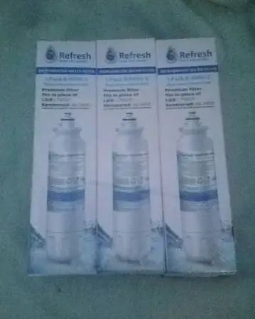 3 Pack Refresh Refrigerator Water Filter  #9490  Sealed New In Box