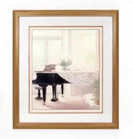 Piano For Chopin By Piet Bekaert Custom Matted & Framed